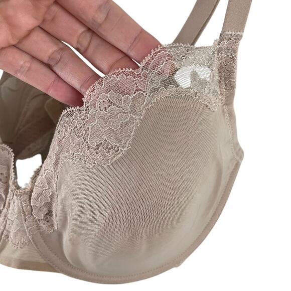 Natori 741199 Elusive Full Fit Contour Bra Scalloped Lace Cafe Size 34 DDD - Picture 4 of 11